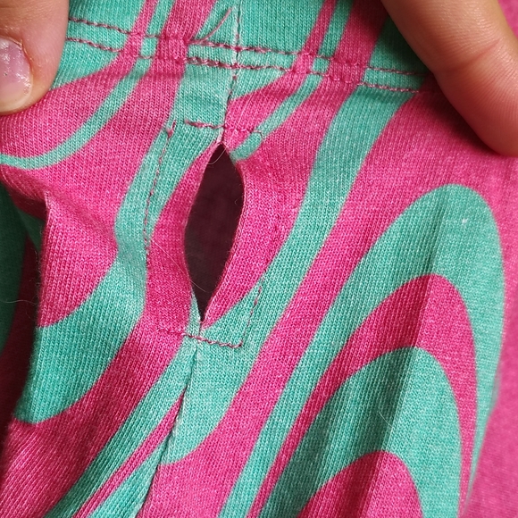 Saturday By Megan Ellaby Pink and Green Wave Long Sleeve Tee - Picture 6 of 9